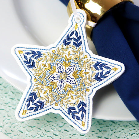 Glistening Ornament - Star (In-the-Hoop)