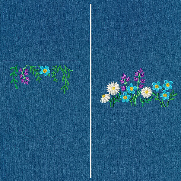 Flourish and Grow Flowers Pocket – Urban Threads