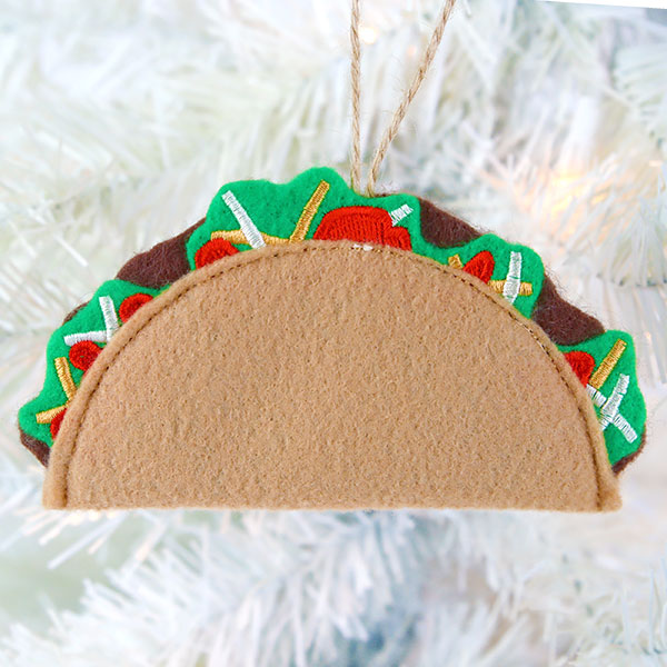 Let's Taco About Christmas Ornament (In-the-Hoop)