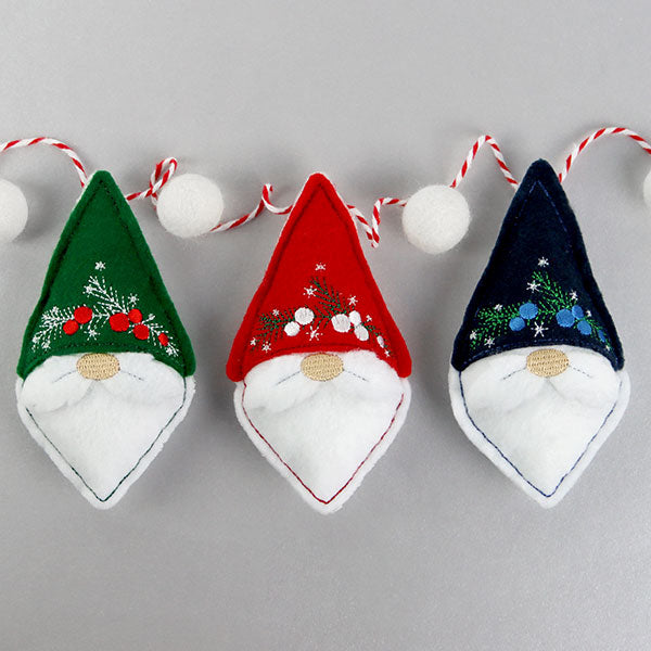 Yuletide Gnome Ornament (In-the-Hoop)