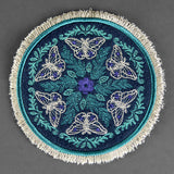 Round Mug Rug - Moths in Botanicals (In-the-Hoop)