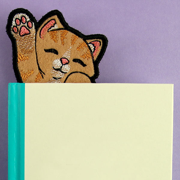 Reaching for Cuddles Cat Bookmark (In-the-Hoop)