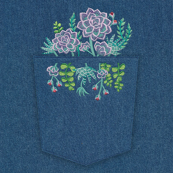 Succulent Details Flower Pocket – Urban Threads