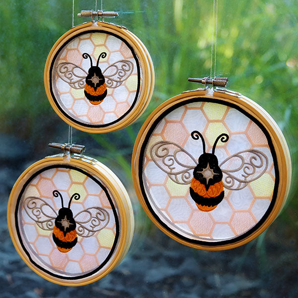 Bee & Honeycomb Shadowbox (Organza)
