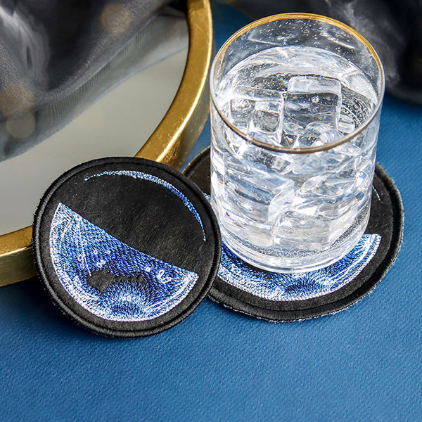Moon Phases Coasters - Half (In-The-Hoop)
