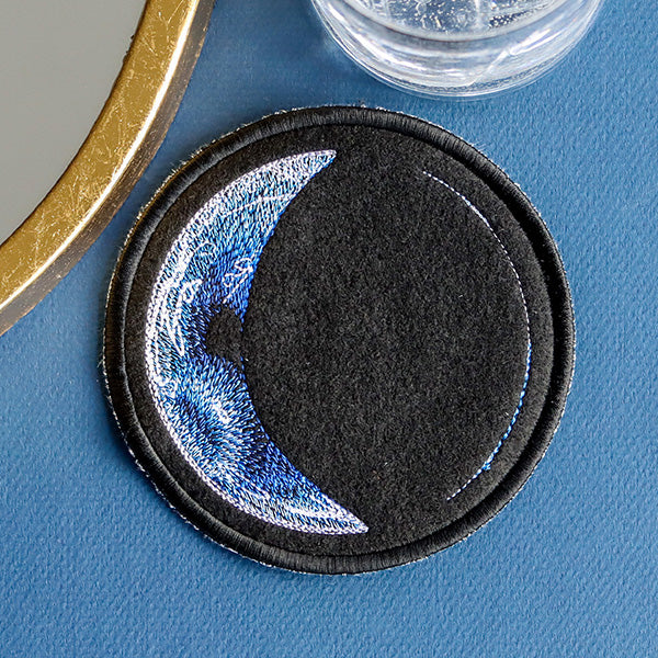 Moon Phases Coasters - Crescent (In-The-Hoop)