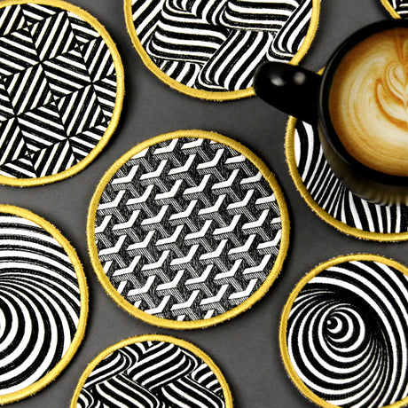 Optical Illusion Circle Coaster 4 (In-the-Hoop)