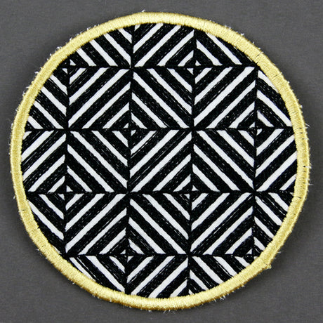 Optical Illusion Circle Coaster 5 (In-the-Hoop)