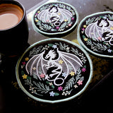 Floral Dragon Skeleton Trivet (In-the-Hoop)