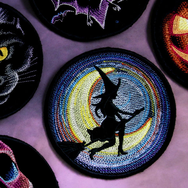 Halloween Coasters - Moonlit Witch (In-the-Hoop)