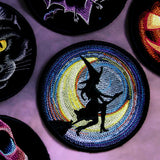Halloween Coasters - Moonlit Witch (In-the-Hoop)