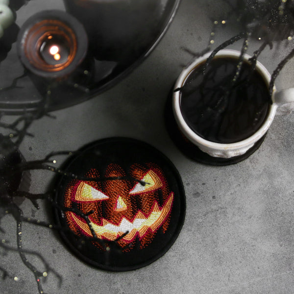 Halloween Coasters - Jack o' Lantern (In-the-Hoop)