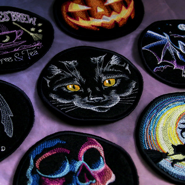 Halloween Coasters - Black Cat (In-the-Hoop)