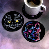 Halloween Coasters - Black Cat (In-the-Hoop)