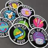 Mishap Merit Badge - Stitched Project to Itself (In-the-Hoop)