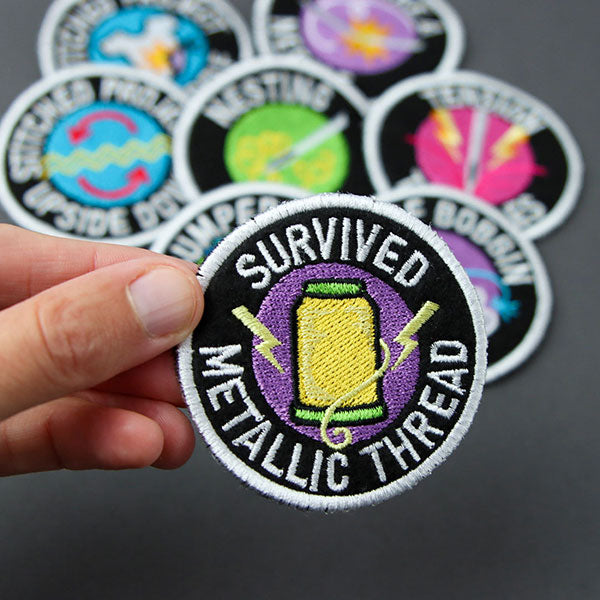 Mishap Merit Badge - Survived Metallic Thread (In-the-Hoop