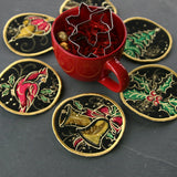 Gilded Mirage Coaster - Cardinal (In-the-Hoop)
