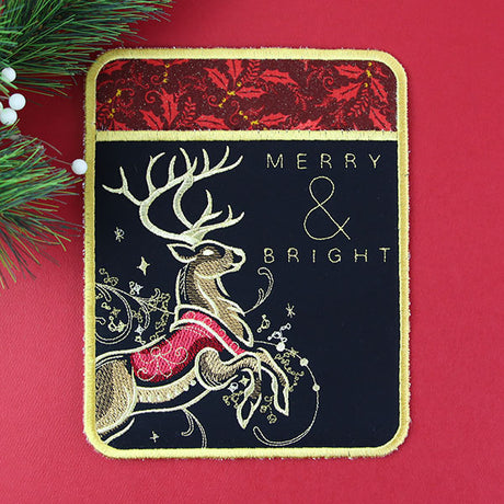 Gilded Mirage Reindeer Potholder (In-the-Hoop)