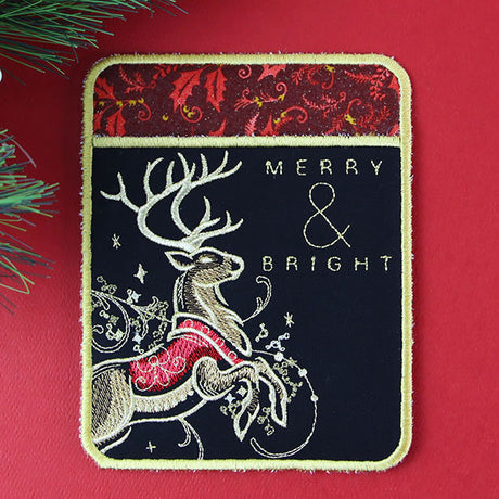 Gilded Mirage Reindeer Potholder (In-the-Hoop)