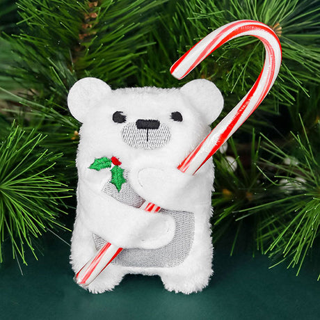Fluffy Polar Bear Candy Cane Holder (In-the-Hoop)