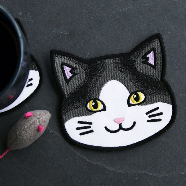 Cat Face Coasters - Two-Toned (In-the-Hoop)