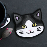 Cat Face Coasters - Two-Toned (In-the-Hoop)