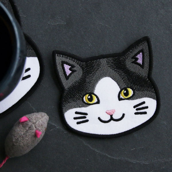 Cat Face Coasters - Two-Toned (In-the-Hoop)