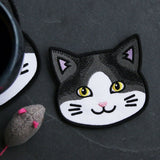 Cat Face Coasters - Two-Toned (In-the-Hoop)