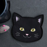 Cat Face Coasters - Solid Color (In-the-Hoop)