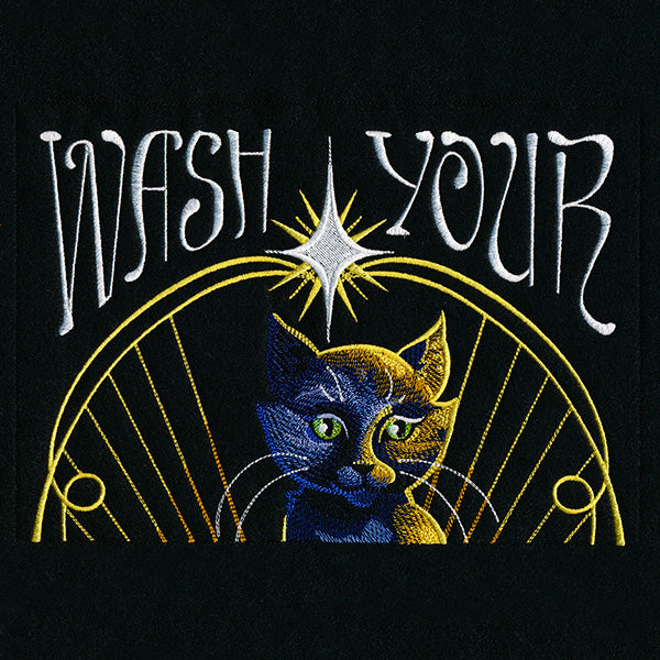 Wash Your Paws Art Deco Cat Scene