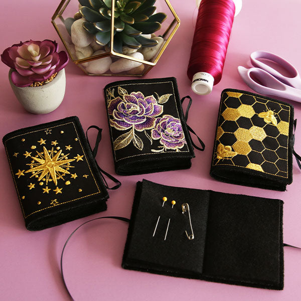 Gilded Honeycomb Needle Book (In-the-Hoop)