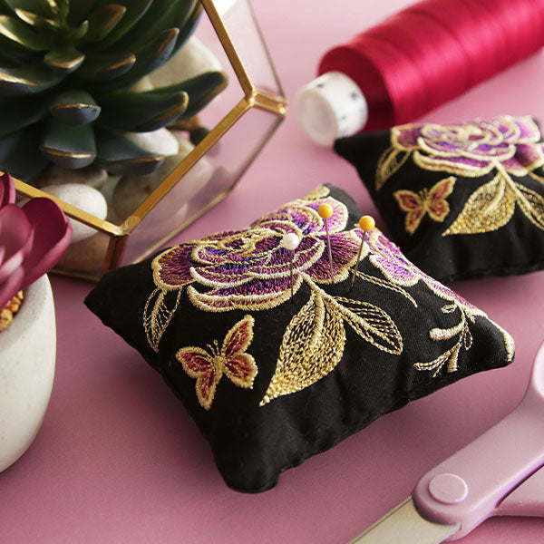 Glimmering Garden Pillow Pincushion (In-the-Hoop)