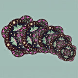 Celestial Botanical Luna Moth Table Center Set (Applique)