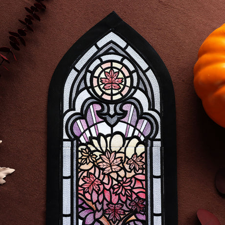 Stained Glass Fall Cathedral Scene