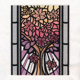 Stained Glass Fall Cathedral Scene