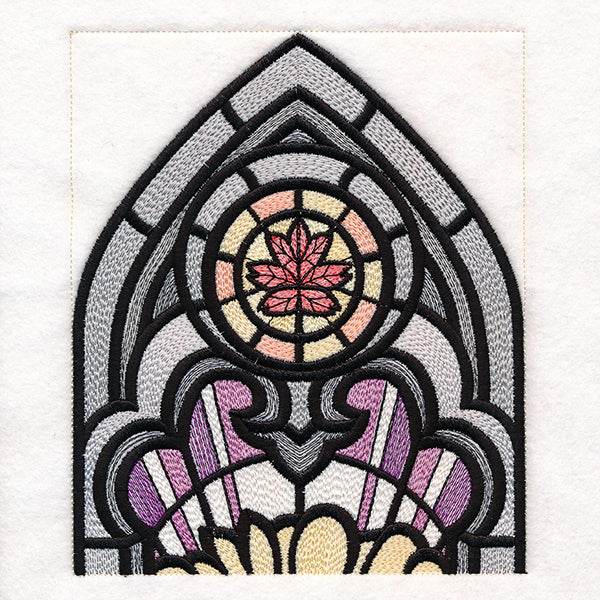 Stained Glass Fall Cathedral Scene