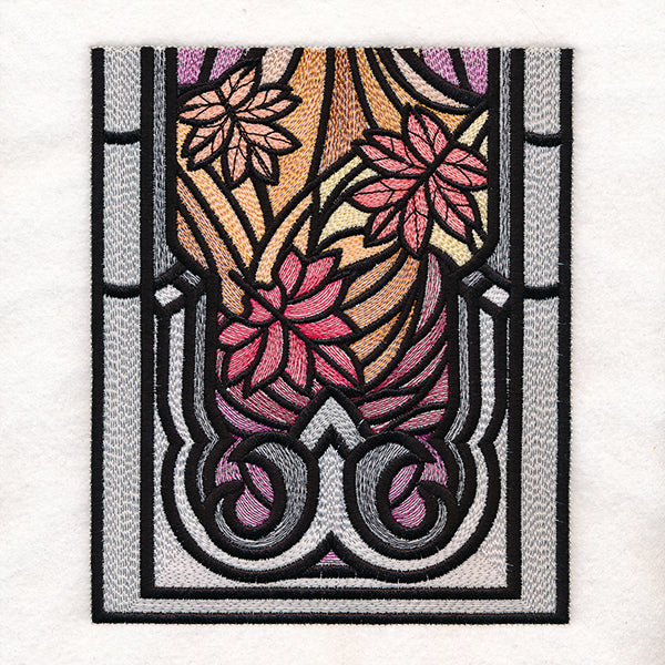 Stained Glass Fall Cathedral Scene