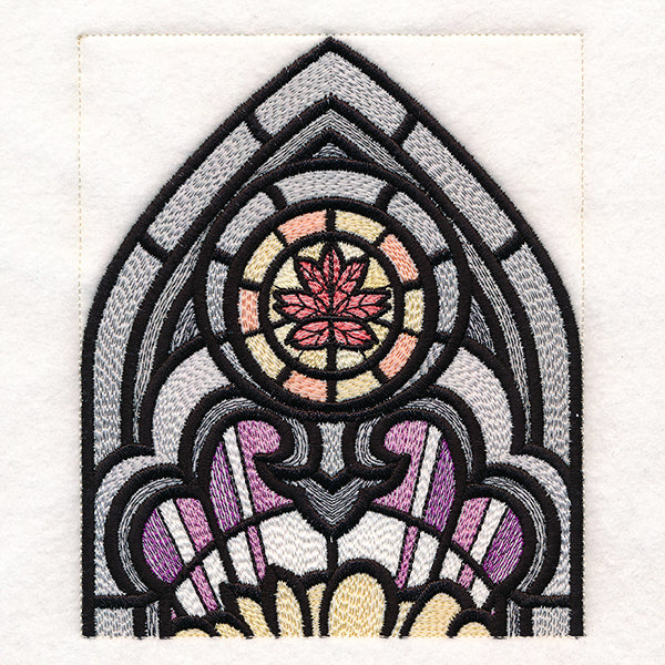 Stained Glass Fall Cathedral Scene