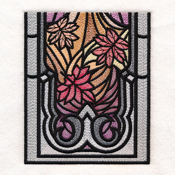Stained Glass Fall Cathedral Scene