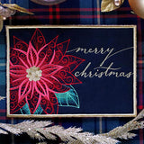 Festive Flair Mug Rug – Poinsettia (In-the-Hoop)