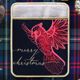 Festive Flair Potholder – Cardinal (In-the-Hoop)