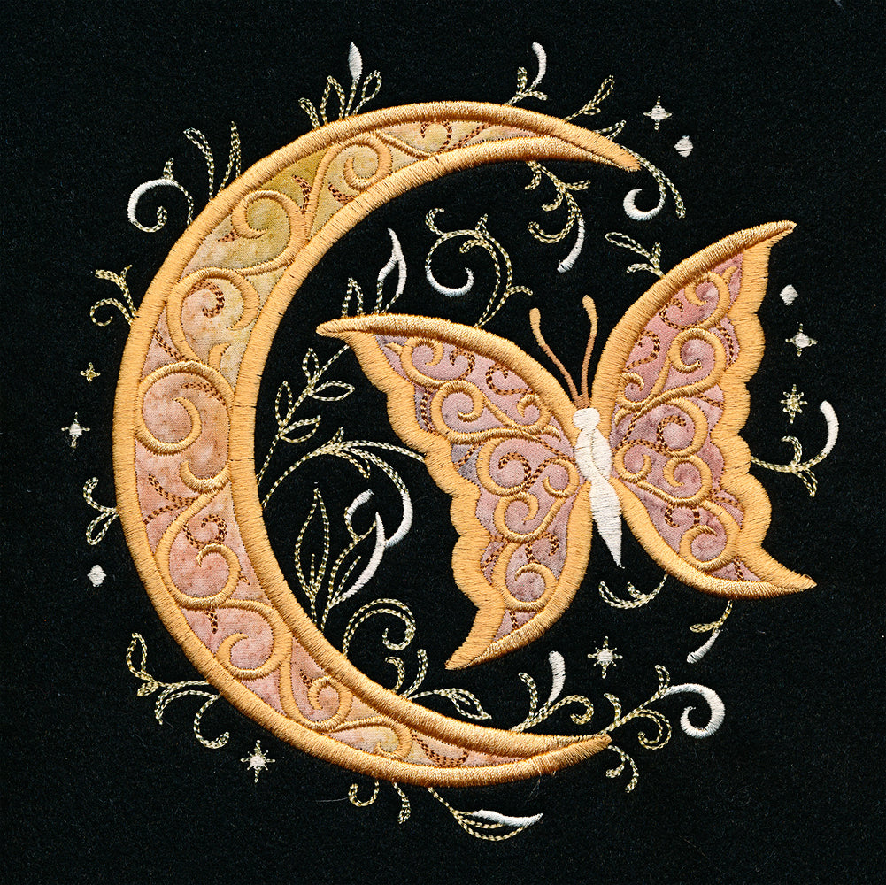 Celestial Butterfly Pillow Pair (Applique)