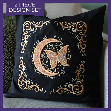 Celestial Butterfly Pillow Pair (Applique)