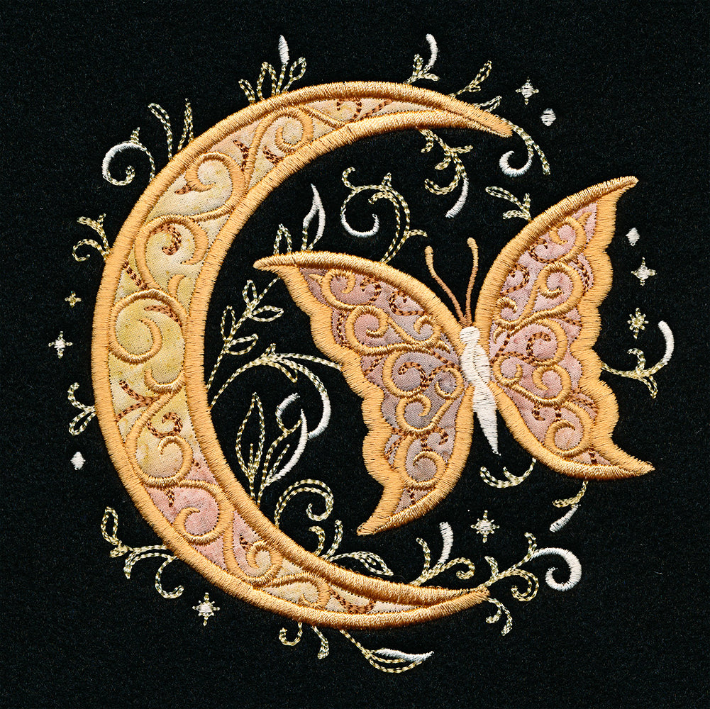 Celestial Butterfly Pillow Pair (Applique)