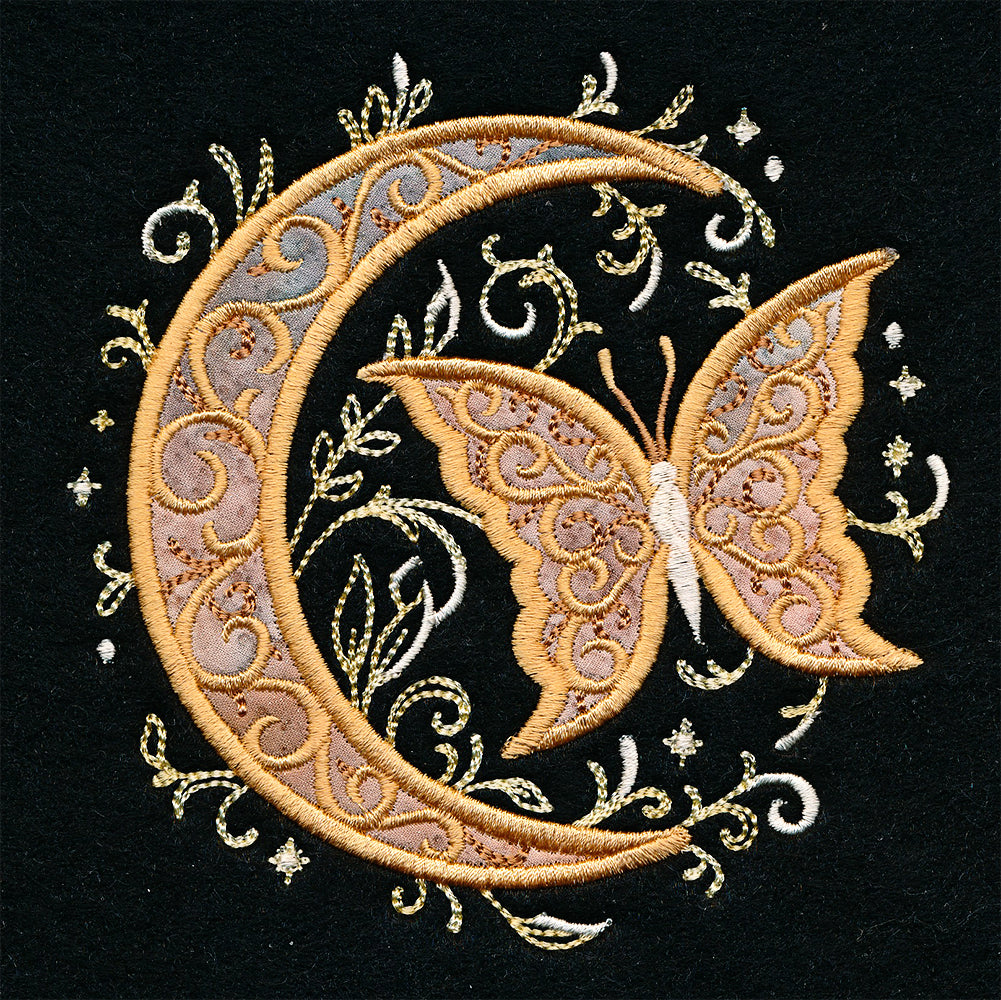 Celestial Butterfly Pillow Pair (Applique)