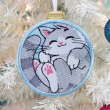 Sleepy Kitty Ornament (Vinyl Applique)
