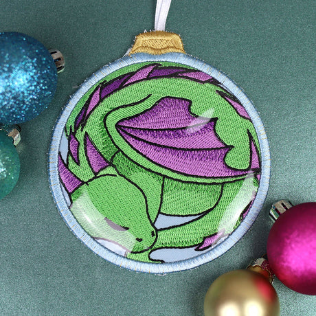 Sleepy Dragon Ornament (Vinyl Applique)