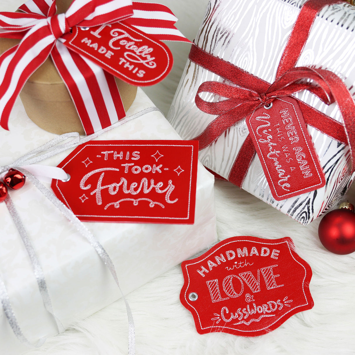 Crafted with Attitude Gift Tag - Never Again (In-the-Hoop)