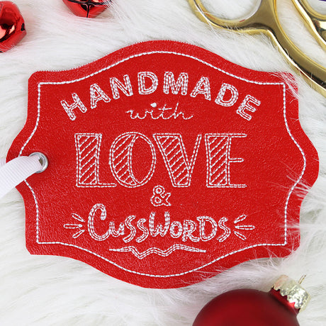 Crafted with Attitude Gift Tag - Love & Cusswords (In-the-Hoop)