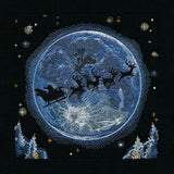Magical Christmas Moonlit Forest Panel Scene